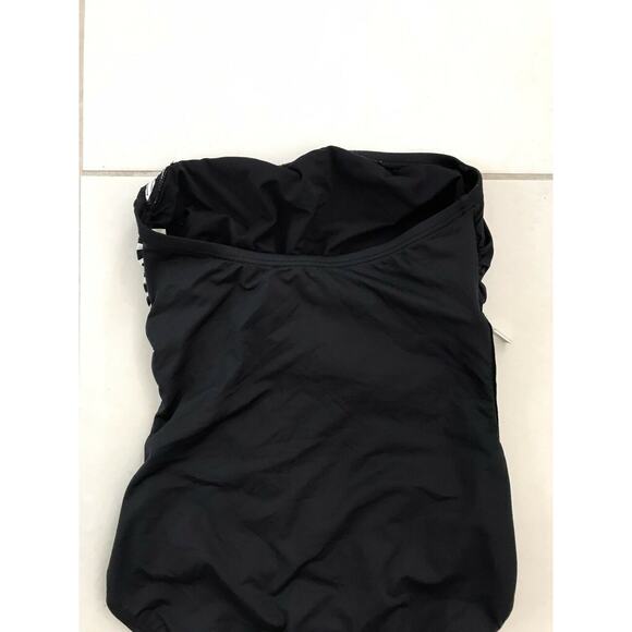 Michael by Michael Kors Multicolor Stripe Zip Strapless One Piece Swimsuit - Picture 9 of 9